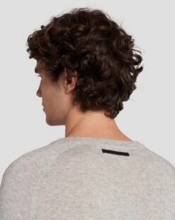 7 For All Mankind Wool Blend Crewneck In Heather Grey -7 For All Mankind 7MSHMK51 HEA 6