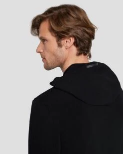 7 For All Mankind Dynamic Luxe Hoodie In Black -7 For All Mankind 7MSJMH14 BLK 5