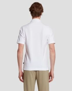 7 For All Mankind Pique Knit Polo In White 11 7 For All Mankind Pique Knit Polo In White -7 For All Mankind 7MSMMH22 WHT 4