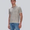 7 For All Mankind Garment Dyed Cotton Polo In Gentle Grey -7 For All Mankind 7MSMMH26 GEG 1