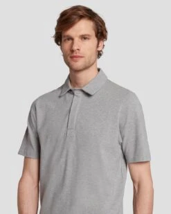 7 For All Mankind Pique Knit Polo In Heather Grey 12 7 For All Mankind Pique Knit Polo In Heather Grey -7 For All Mankind 7MSMMM35 HEA 5 46f59e20 4491 48df 8652 c63233b4b5d3