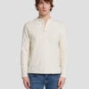 7 For All Mankind Long Sleeve Henley In Dover White -7 For All Mankind 7MSPMH37 DRW 1