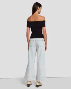 7 For All Mankind Off The Shoulder Ribbed Top In Black 11 7 For All Mankind Off The Shoulder Ribbed Top In Black -7 For All Mankind 7N116F23 BLK 4