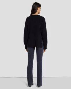7 For All Mankind Cashmere Crewneck Sweater In Black -7 For All Mankind 7N122F34 BLK 4