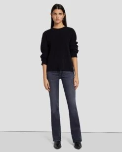 7 For All Mankind Cashmere Crewneck Sweater In Black -7 For All Mankind 7N122F34 BLK 6