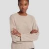 7 For All Mankind Cashmere Crewneck Sweater In Oatmeal -7 For All Mankind 7N122F34 OAT 1