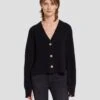 7 For All Mankind Cashmere Cardigan In Black -7 For All Mankind 7N123F34 BLK 1