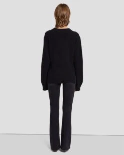 7 For All Mankind Cashmere Cardigan In Black -7 For All Mankind 7N123F34 BLK 4