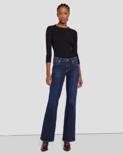 7 For All Mankind Open Back Knit Top In Black -7 For All Mankind 7N124D35 BLK 3