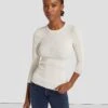 7 For All Mankind Open Back Knit Top In Cream -7 For All Mankind 7N124D35 CRM 1