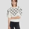 7 For All Mankind Puff Diamond Sweater In Cream 1 7 For All Mankind Puff Diamond Sweater In Cream -7 For All Mankind 7N126F41 CRM 1