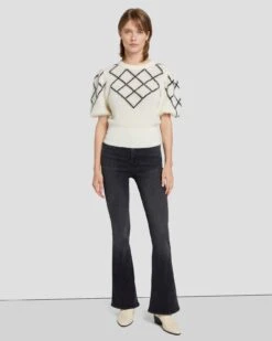 7 For All Mankind Puff Diamond Sweater In Cream 13 7 For All Mankind Puff Diamond Sweater In Cream -7 For All Mankind 7N126F41 CRM 6