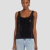 7 For All Mankind Sequin Tank In Black 2 7 For All Mankind Sequin Tank In Black -7 For All Mankind 7N129F44 BLK 1