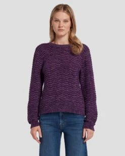 7 For All Mankind Cross Back Sweater In Violet -7 For All Mankind 7N131F52 VIM 5