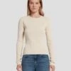 7 For All Mankind Knit Weave Top In Bone 2 7 For All Mankind Knit Weave Top In Bone -7 For All Mankind 7N132D35 BON 1