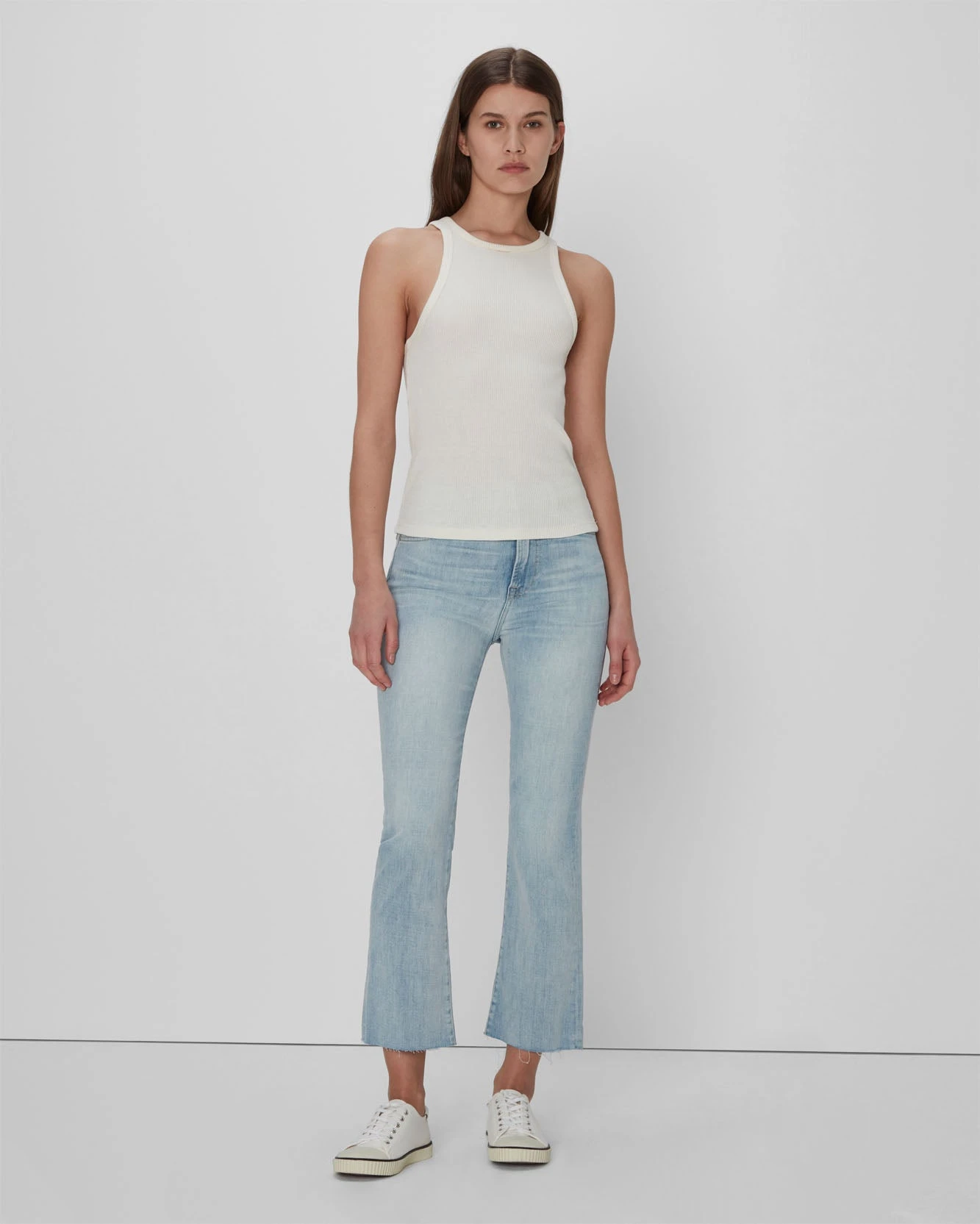 7 For All Mankind Racerback Tank In Ivory 4 7 For All Mankind Racerback Tank In Ivory - Image 2