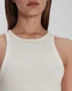 7 For All Mankind Racerback Tank In Ivory 10 7 For All Mankind Racerback Tank In Ivory -7 For All Mankind 7N278C59 IVO 04