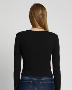 7 For All Mankind Quarter Zip Ribbed Top In Moonless Night 9 7 For All Mankind Quarter Zip Ribbed Top In Moonless Night -7 For All Mankind 7N331F08 MLN 4