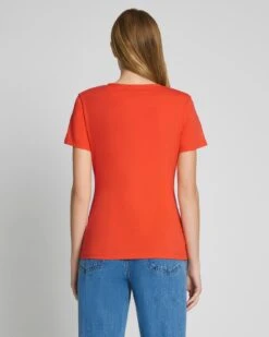7 For All Mankind Pima Cotton Easy V-Neck Tee In Koi -7 For All Mankind 7N335I09 KOI 4
