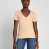7 For All Mankind Pima Cotton Easy V-Neck Tee In Prairie Sunset -7 For All Mankind 7N335I09 PSN 1