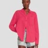 7 For All Mankind Classic Button Up Shirt In Geranium -7 For All Mankind 7N567C51 GER 0929 F