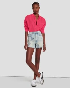 7 For All Mankind Classic Button Up Shirt In Geranium -7 For All Mankind 7N567C51 GER 0963 M