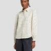 7 For All Mankind Faux Leather Eyelet Classic Shirt In Cream -7 For All Mankind 7N571F06 CRM 1