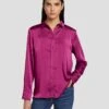 7 For All Mankind Satin Button Up Shirt In Raspberry 2 7 For All Mankind Satin Button Up Shirt In Raspberry -7 For All Mankind 7N574F42 RBR 1
