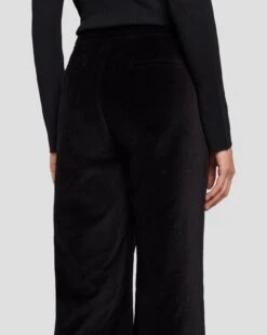 7 For All Mankind Modern Dojo Velvet Trouser In Black -7 For All Mankind 7N824F38 BLK 5