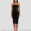 7 For All Mankind Sequin Bodycon Dress In Black