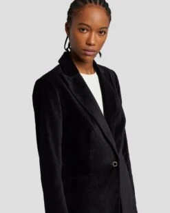 7 For All Mankind Velvet Blazer In Black -7 For All Mankind 7N947F38 BLK 3