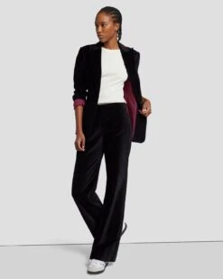 7 For All Mankind Velvet Blazer In Black -7 For All Mankind 7N947F38 BLK 6