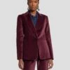 7 For All Mankind Velvet Blazer In Winetasting