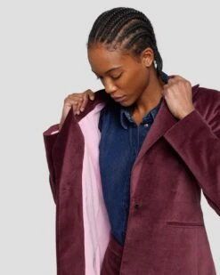 7 For All Mankind Velvet Blazer In Winetasting -7 For All Mankind 7N947F38 WNT 5