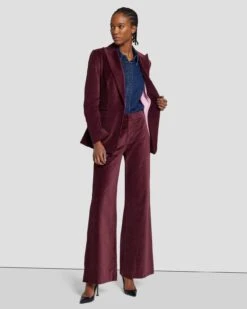 7 For All Mankind Velvet Blazer In Winetasting -7 For All Mankind 7N947F38 WNT 6