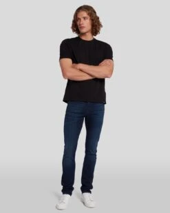 7 For All Mankind Luxe Performance Plus Paxtyn In Deep Blue -7 For All Mankind 7T010393 DBU 6