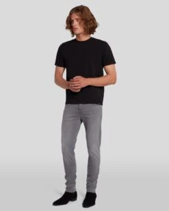7 For All Mankind Luxe Performance Plus Slimmy Tapered In Grey -7 For All Mankind 7T028A24 GRY 6