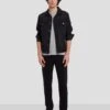 7 For All Mankind Left Hand Slimmy Tapered In True Black 2 7 For All Mankind Left Hand Slimmy Tapered In True Black -7 For All Mankind 7T042095 TBK 1