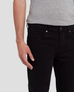 7 For All Mankind Left Hand Slimmy Tapered In True Black 10 7 For All Mankind Left Hand Slimmy Tapered In True Black -7 For All Mankind 7T042095 TBK 3