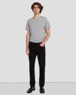 7 For All Mankind Left Hand Slimmy Tapered In True Black 13 7 For All Mankind Left Hand Slimmy Tapered In True Black -7 For All Mankind 7T042095 TBK 6