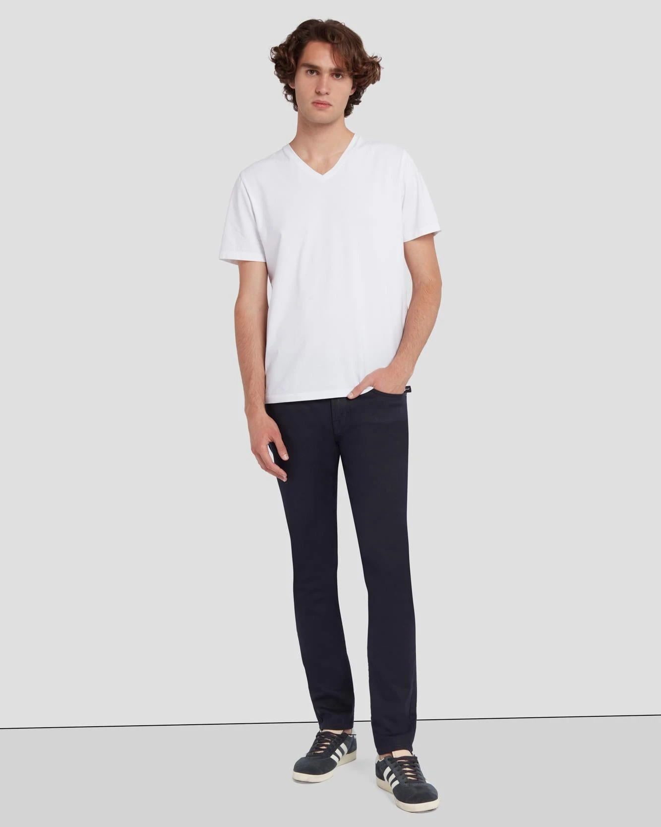 7 For All Mankind Slimmy Tapered In Coated Navy 3 7 For All Mankind Slimmy Tapered In Coated Navy