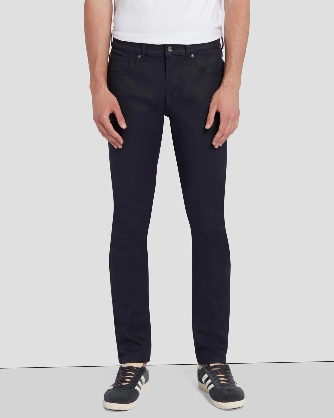 7 For All Mankind Slimmy Tapered In Coated Navy 4 7 For All Mankind Slimmy Tapered In Coated Navy - Image 2