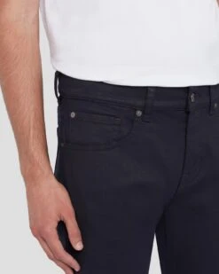 7 For All Mankind Slimmy Tapered In Coated Navy 10 7 For All Mankind Slimmy Tapered In Coated Navy -7 For All Mankind 7T042C90 NVY 3