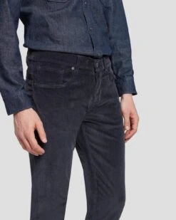 7 For All Mankind Corduroy Slimmy Tapered In Navy -7 For All Mankind 7T042C95 NVY 3