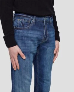 7 For All Mankind Airweft Straight Squiggle In Ironwood -7 For All Mankind 7T40083L IRW 3