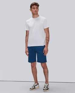 7 For All Mankind Airweft Twill Chino Short In Sea Bed
