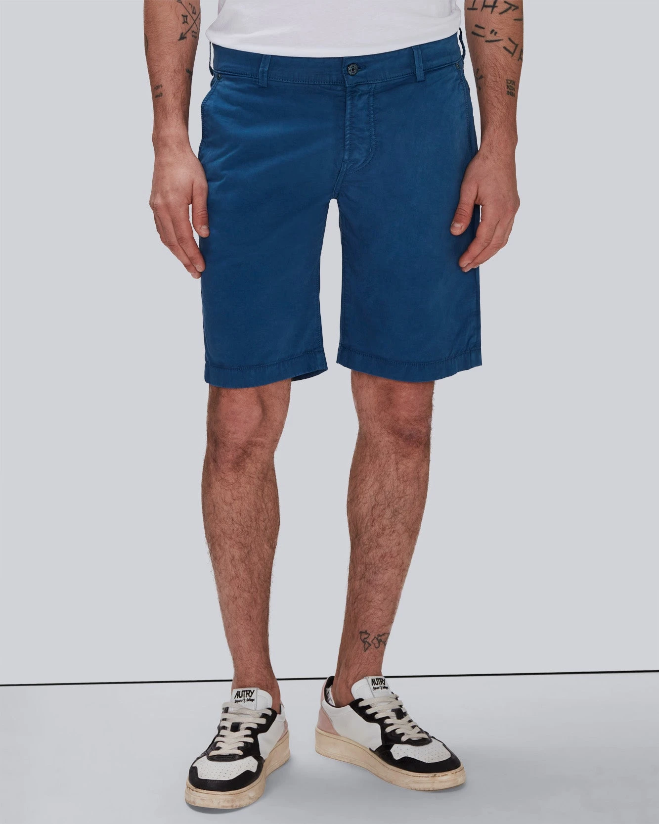7 For All Mankind Airweft Twill Chino Short In Sea Bed 4 7 For All Mankind Airweft Twill Chino Short In Sea Bed - Image 2