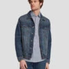 7 For All Mankind Perfect Trucker Jacket In Depart -7 For All Mankind 7T924C10 DT2 1
