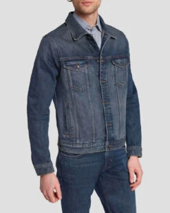 7 For All Mankind Perfect Trucker Jacket In Depart -7 For All Mankind 7T924C10 DT2 3