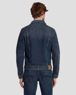 7 For All Mankind Perfect Trucker Jacket In Depart -7 For All Mankind 7T924C10 DT2 4